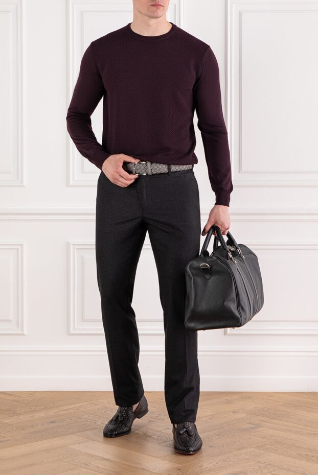 Corneliani textured jumper in a wine shade made of soft jersey
 189156 - photo 2