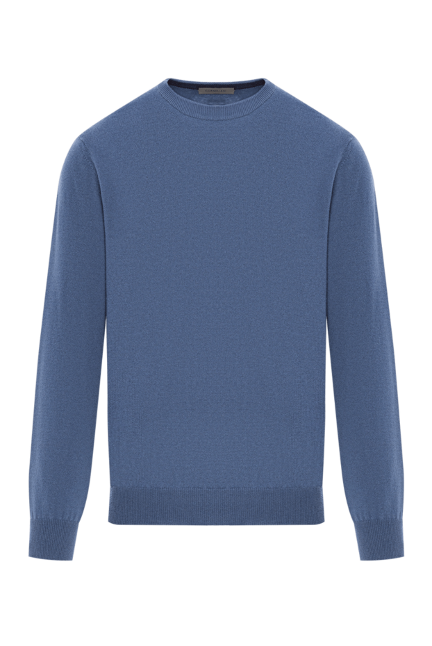 Corneliani indigo wool and cashmere crew neck jumper 189183 - photo 1