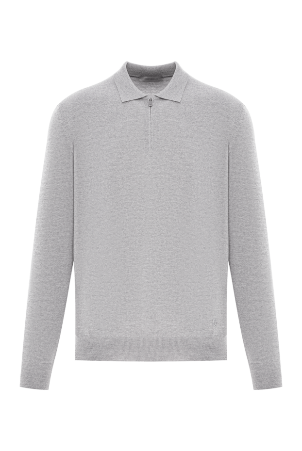 Corneliani men's grey wool long sleeve polo shirt 189211 - photo 1