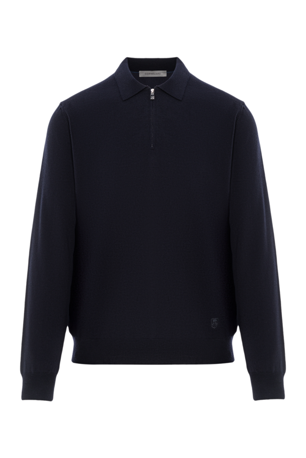 Corneliani wool polo shirt with zip in dark blue
189214 - photo 1