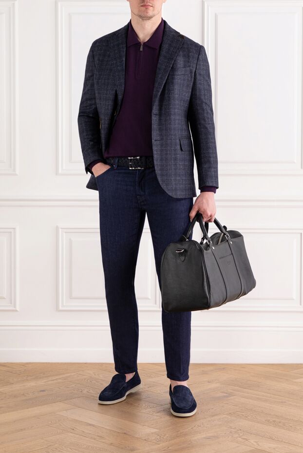 Corneliani fine knitted wool polo with zipper and long sleeves
 189215 - photo 2