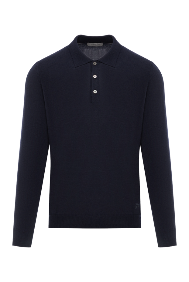Corneliani navy blue wool polo with long sleeves and classic collar
189220 - photo 1