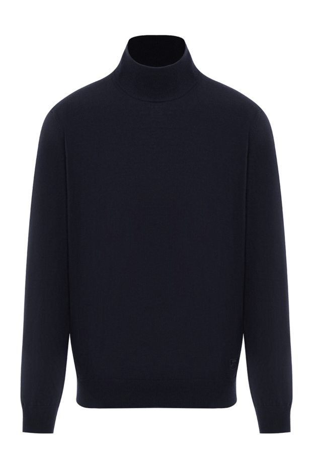 Corneliani navy blue wool jumper with stand-up collar and knitted cuffs
189231 - photo 1