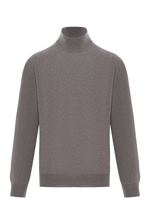 Corneliani коричневый шерстяной джемпер с воротником-стойкой и трикотажными манжетами
189233 - фото 1