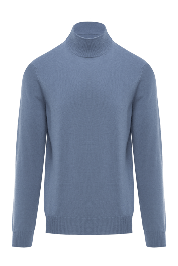 Corneliani light blue men's wool jumper with a stand-up collar
189238 - photo 1