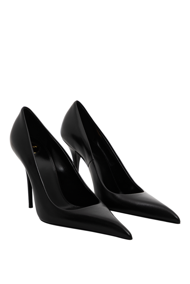 Saint Laurent élysée black smooth leather shoes 189259 - photo 3