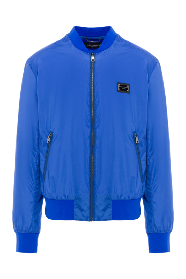 Dolce & Gabbana men's nylon jacket with blue signature plate 189277 - photo 1