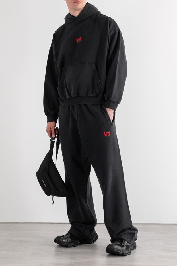 Balenciaga спортивный костюм худи laurel classic с брюками серый мужской 189286 - фото 2