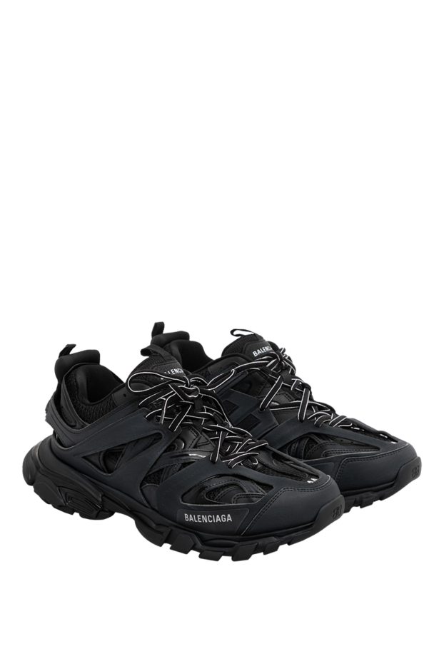 Balenciaga мужские кроссовки track sneaker из черной сетки и нейлона 189294 - фото 3