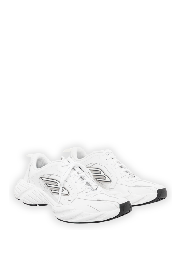 Balenciaga мужские кроссовки monday белого цвета кожаные 189306 - фото 3