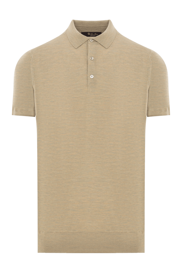 Loro Piana wish polo shirt wool yarn beige men's 189395 - photo 1
