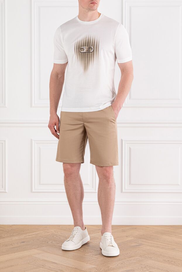 Zilli white cotton t-shirt with blurred print effect
 189590 - photo 2