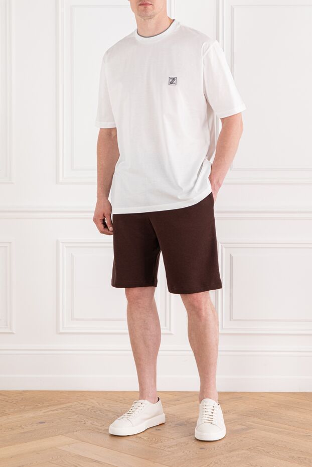 Zilli white cotton t-shirt with minimalist logo
 189593 - photo 2