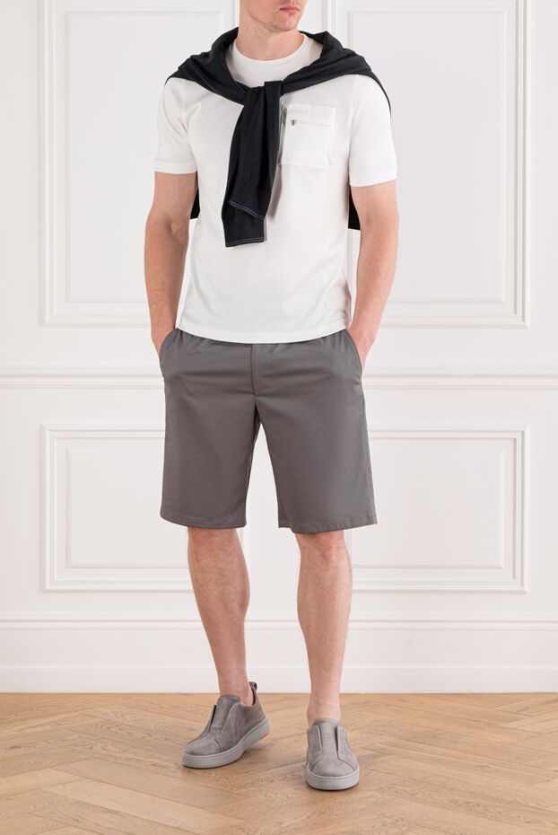 Zilli cotton t-shirt with a patch pocket with a zipper 189594 - photo 2