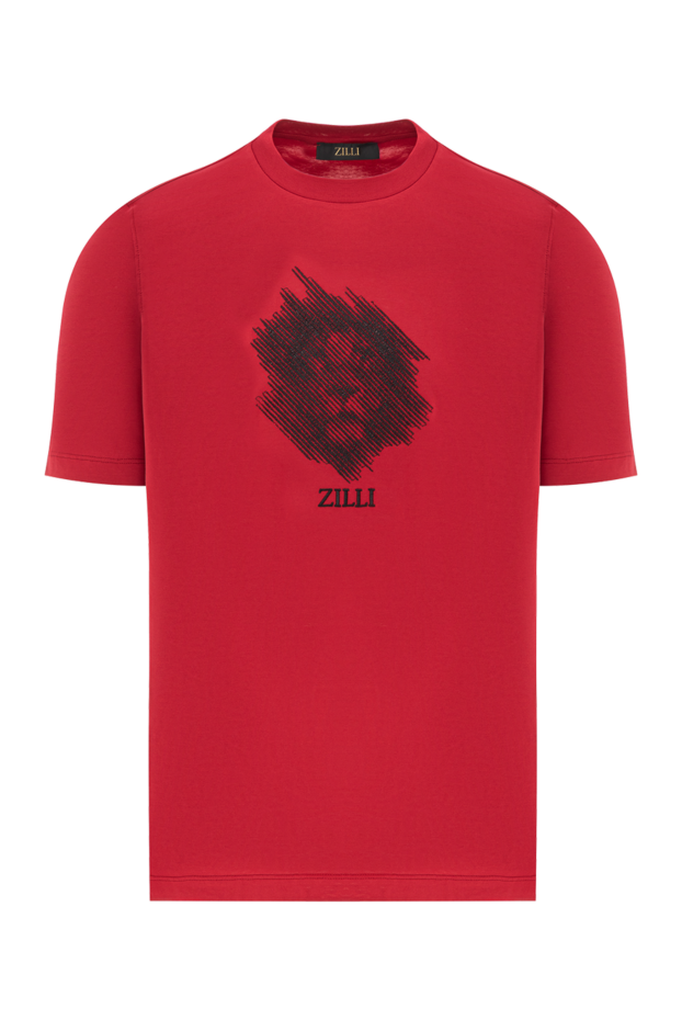 Zilli cotton t-shirt with graphic lion on red background
189608 - photo 1