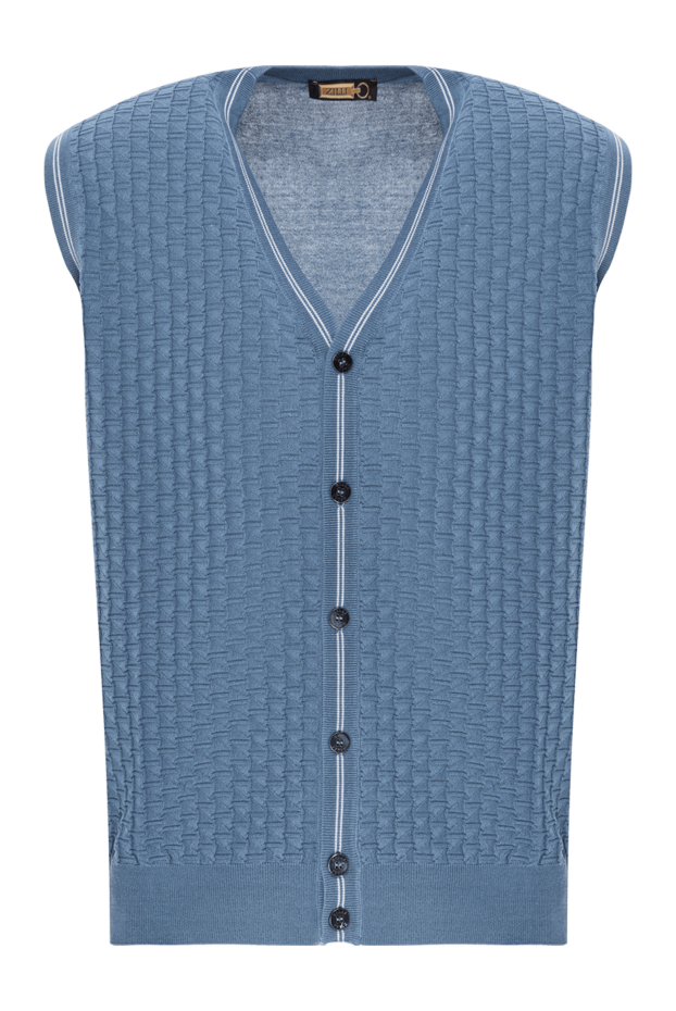 Zilli blue vest with voluminous weave and contrasting button trim
189625 - photo 1