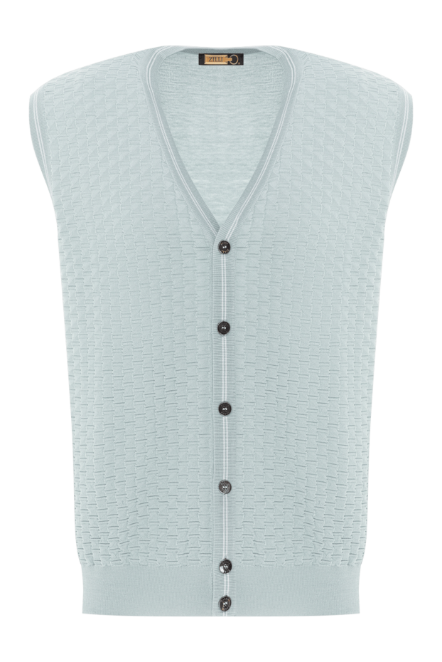 Zilli knitted light green vest with relief knitting and contrasting strip
189626 - photo 1