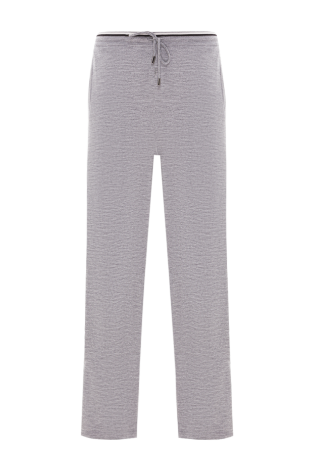 Zilli gray wool trousers with silk trim and drawstring
189644 - photo 1