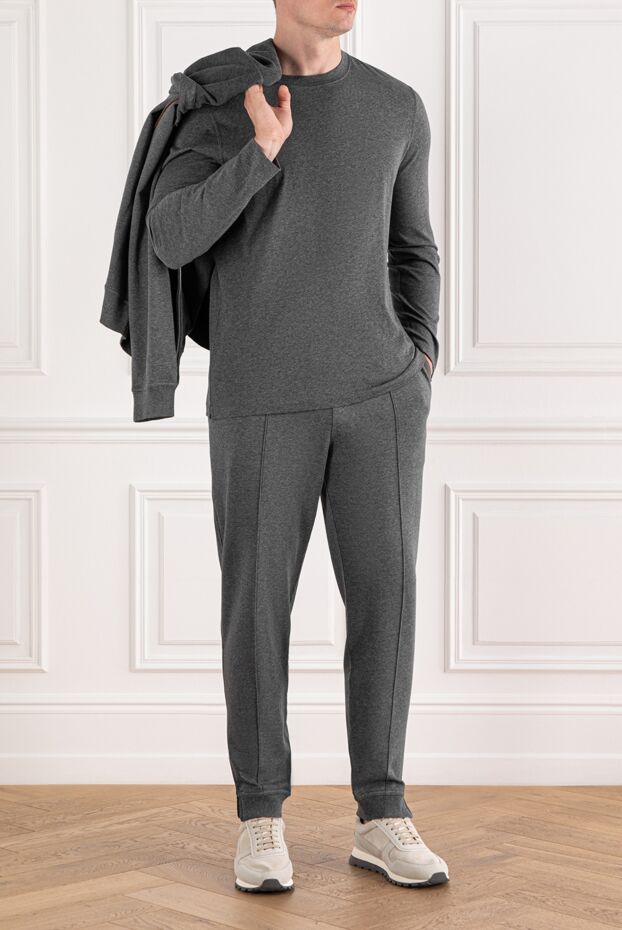 Brunello Cucinelli sweatshirt made of cotton jersey in graphite shade
189647 - photo 2