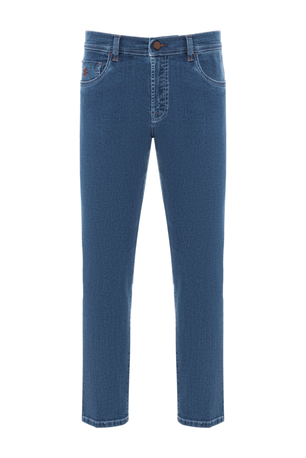 Scissor Scriptor джинсы с эффектом stone wash и нашивкой из натуральной кожи 189718 - фото 1