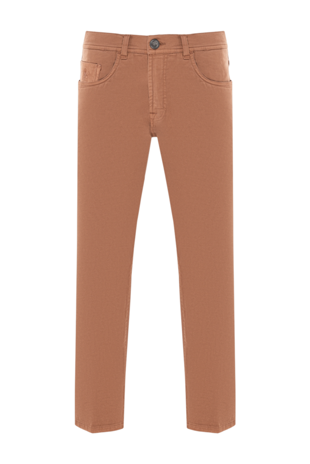 Scissor Scriptor cotton brown jeans with added elastane and signature pocket trim 189752 - photo 1