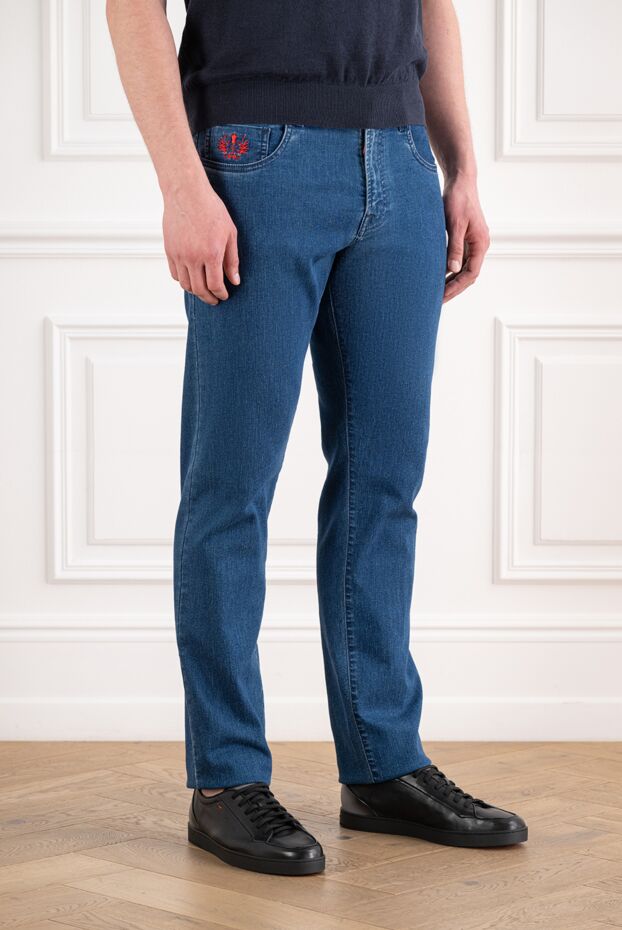 Scissor Scriptor blue jeans with decorative red stitching 189798 - photo 3