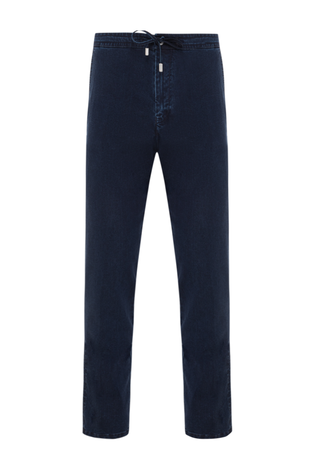 Men's jeans in rich blue with back slit pockets - photo 1