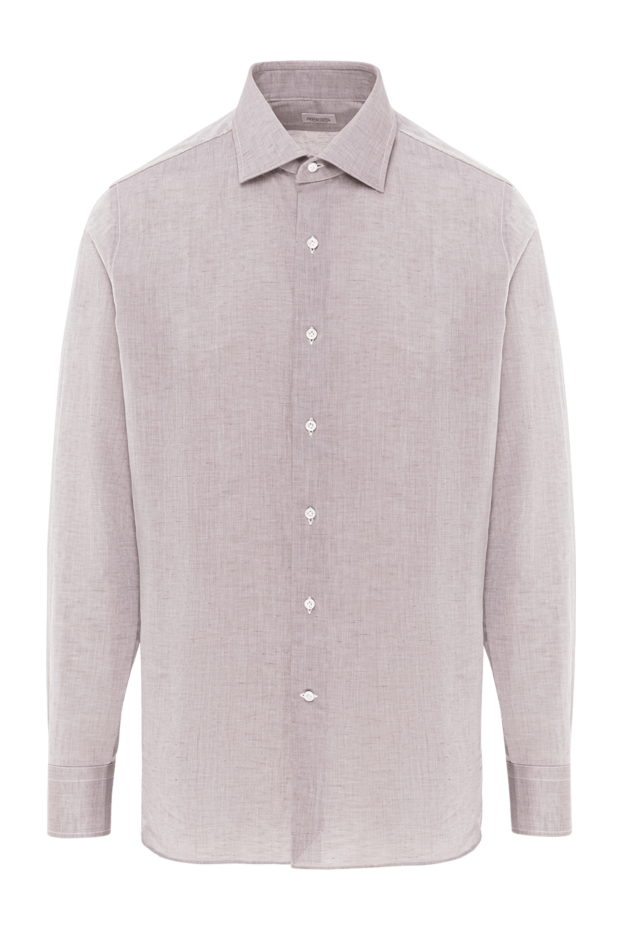 Alessandro Gherardi beige men's cotton and linen shirt with classic collar
189922 - photo 1