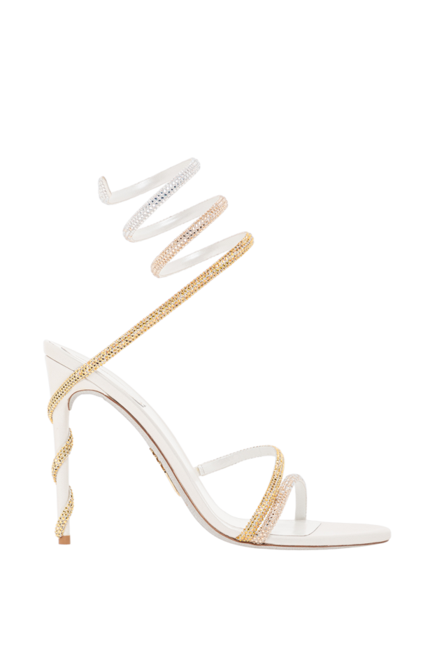 Margot Plateau white sandals with gold and silver crystals - photo 1