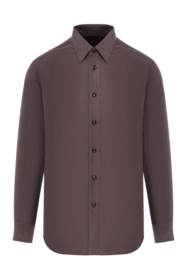 Brioni men's brown fitted shirt with buttons 190013 - photo 1