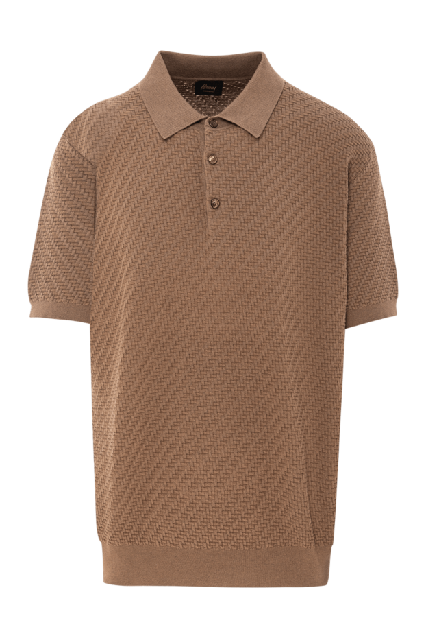 Brioni knitted brown polo with a textured pattern and silky sheen
190038 - photo 1