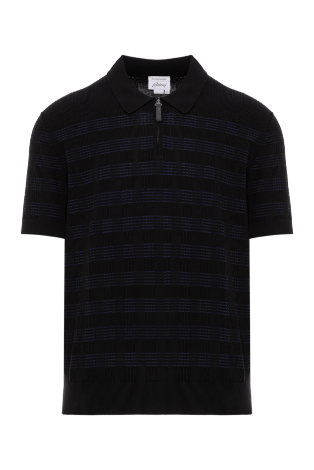 Brioni тыныс алатын мақта-матадан жасалған қара және көк түсті ілгектегі поло көйлек
190039 - фото 1