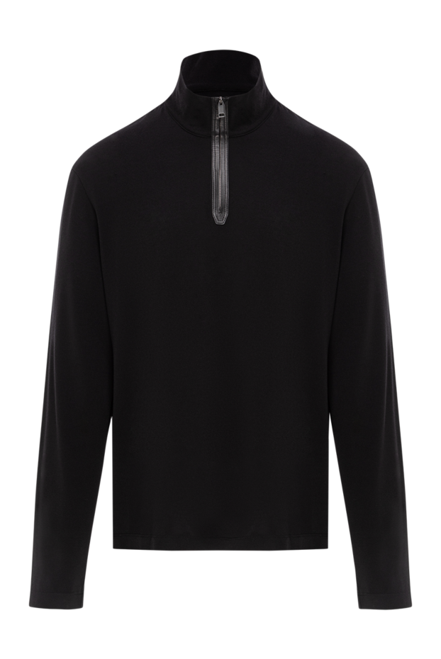 Brioni men's black minimalist troyer with zipper to chest
190049 - photo 1