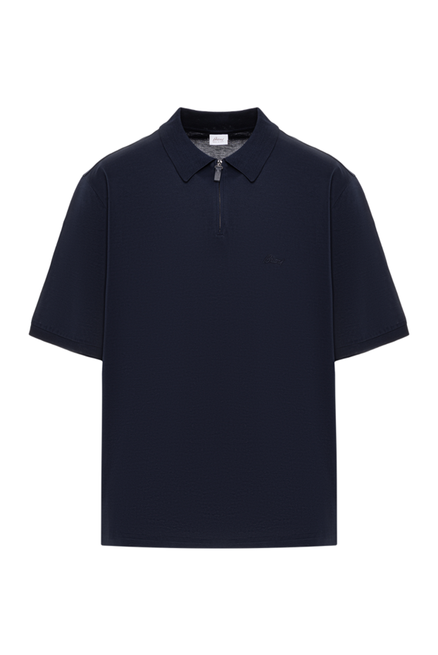 Brioni поло көйлек көк жұмсақ мақтадан жасалған қысқа жең сыдырма 190051 - фото 1