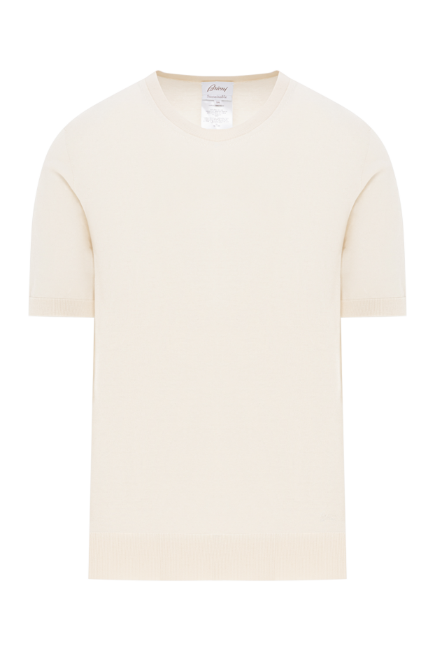 Brioni мужской хлопковый джемпер цвета айвори с прямым кроем
190055 - фото 1