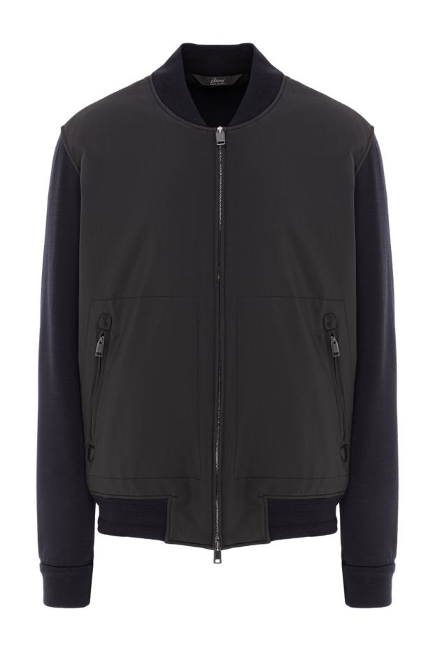 Brioni bomber jacket made of natural black wool with knitted cuffs 190066 - photo 1