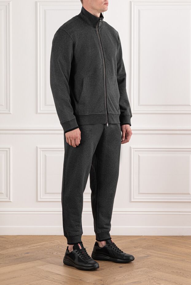 Brioni спортивный костюм из мягкого материала в цвете графит
 190068 - фото 3
