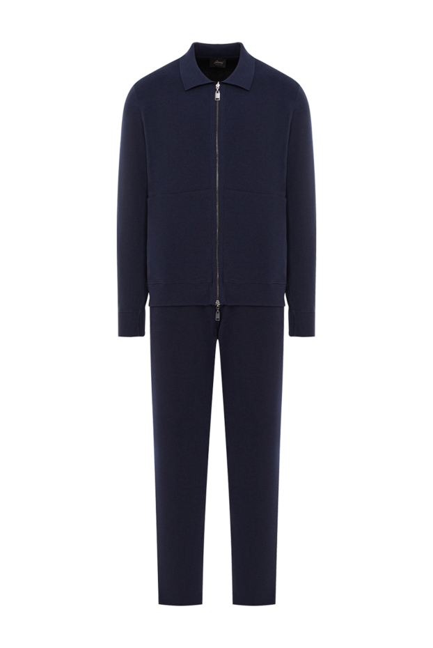 Brioni knitted set in rich blue with collar and zip fastening 190071 - photo 1