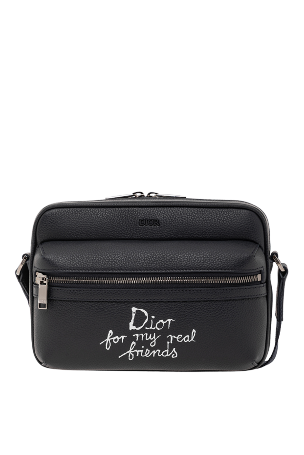Dior сумка-мессенджер dior rider 2.0 на молнии из кожи черного цвета 190088 - фото 1