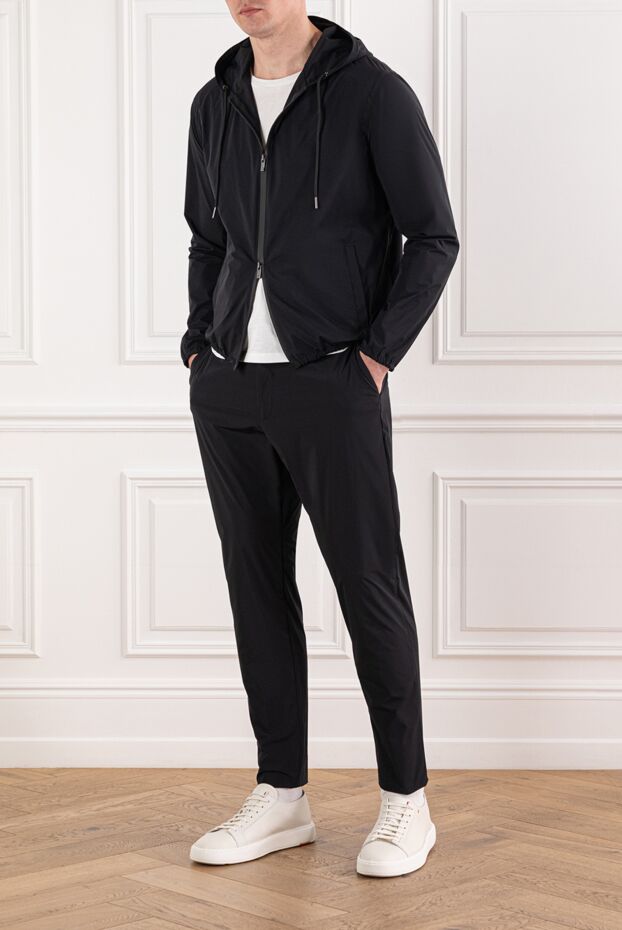Tombolini black tracksuit with hood and zipper made of lightweight fabric
 190098 - photo 2