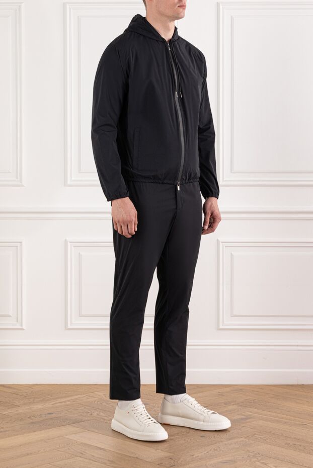 Tombolini black tracksuit with hood and zipper made of lightweight fabric
 190098 - photo 3