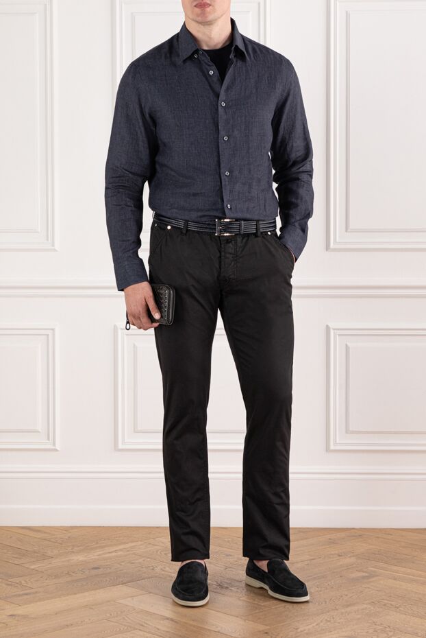 Jacob Cohen classic cotton jeans in rich black tone 190120 - photo 2