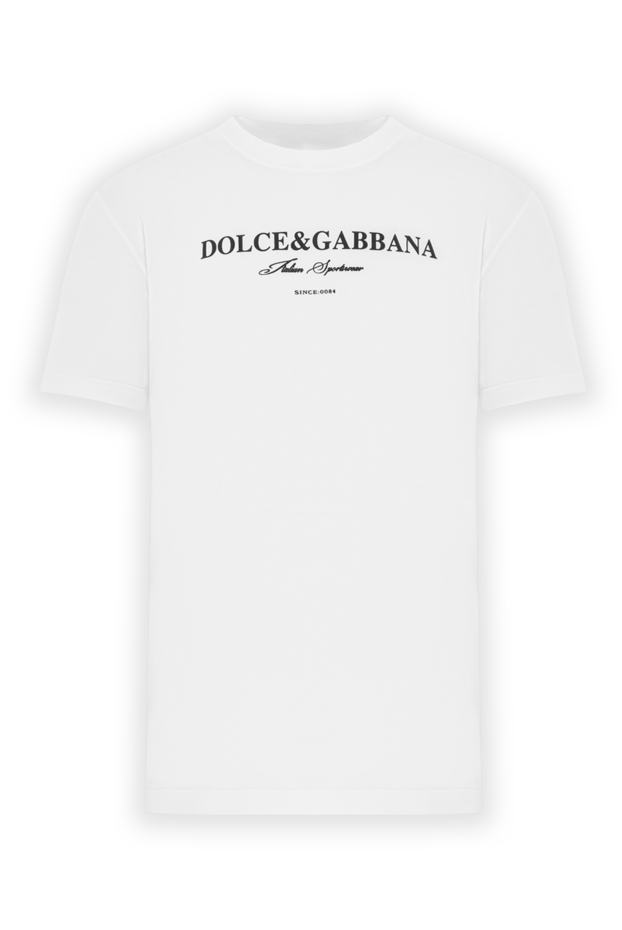 Dolce & Gabbana men's soft cotton t-shirt with black brand print
190131 - photo 1