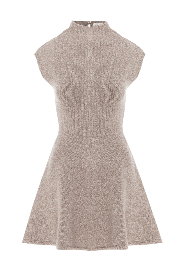 Magda Butrym beige cashmere dress with short sleeves and flared skirt 190135 - photo 1