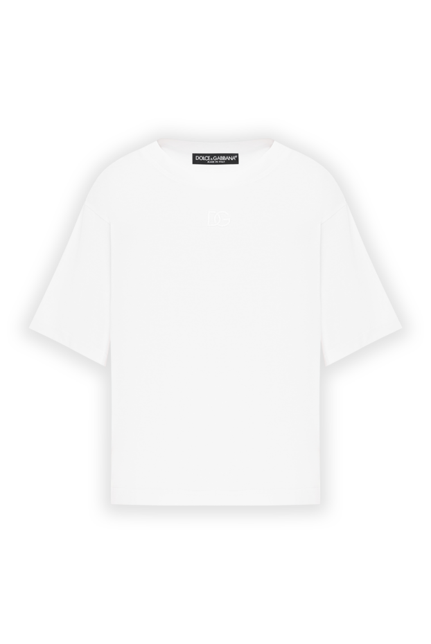 Dolce & Gabbana dg логотипімен кестеленген ақ мақтадан жасалған футболка
190142 - фото 1