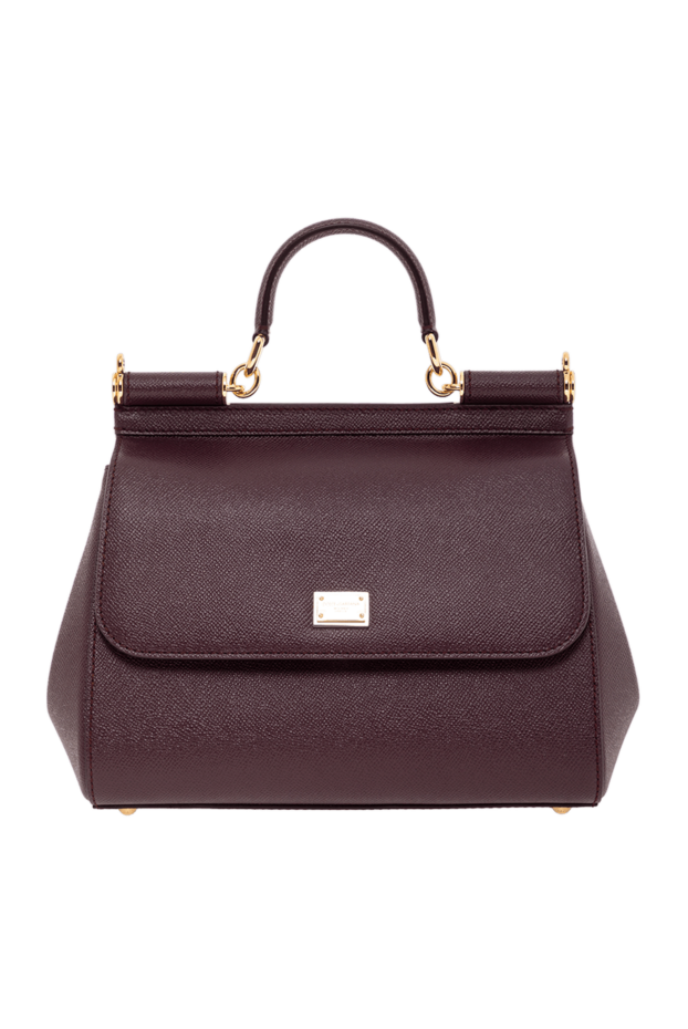 Dolce & Gabbana әйелдерге арналған текстуралы былғарыдан жасалған қысқа сабы бар үлкен сицилия сөмкесі 190143 - фото 1