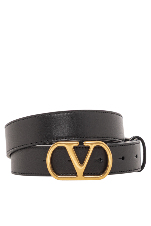Valentino vlogo алтын ілгегі бар қара былғары белбеу
190148 - фото 1