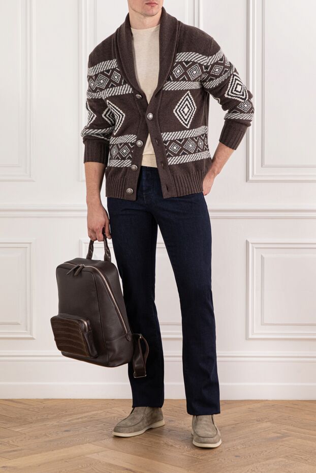 Jacob Cohen қалың қара джинсыдан жасалған ерлердің классикалық джинсы 190188 - фото 2