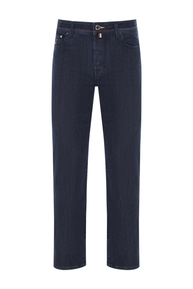 Jacob Cohen men's dark blue straight fit jeans with red stitching 190194 - photo 1