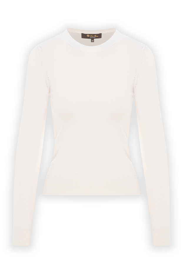 Loro Piana white piuma crew neck jumper made from the finest and softest cashmere 190219 - photo 1